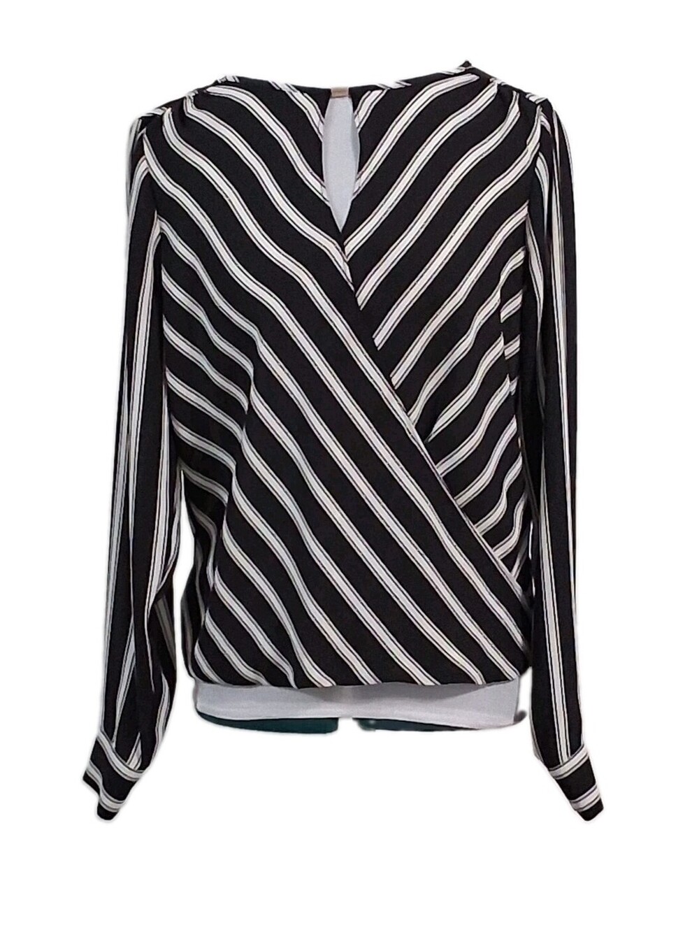 WH/BM Striped Womens Blouse, Size S, EUC